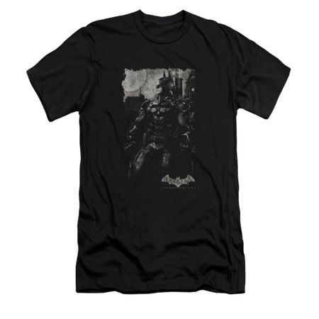 Arkham Knight Shirt Slim Fit Grey Photo Black T-Shirt