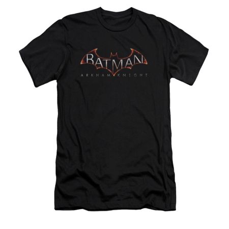 Arkham Knight Shirt Slim Fit Logo Black T-Shirt
