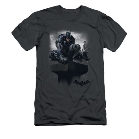 Arkham Knight Shirt Slim Fit Perched Charcoal T-Shirt