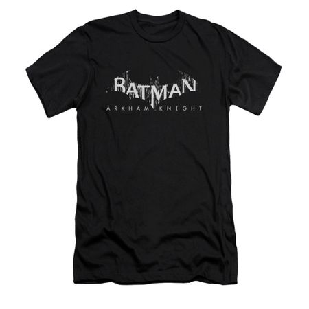 Arkham Knight Shirt Slim Fit Splintered Logo Black T-Shirt