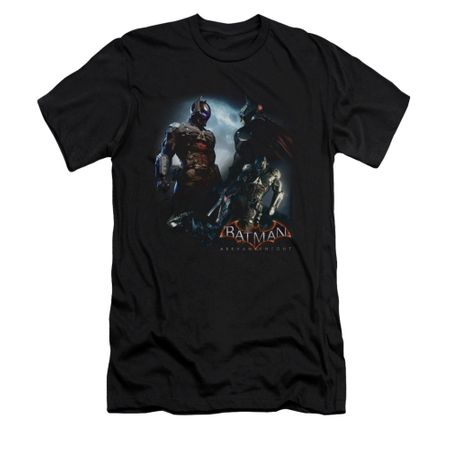 Arkham Knight Shirt Slim Fit Two Fighters Black T-Shirt