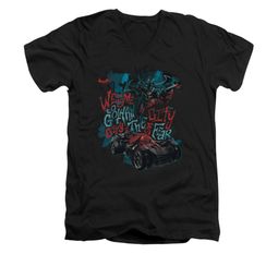 Arkham Knight Shirt Slim Fit V-Neck City Of Fear Black T-Shirt Arkham Knight Shirt Slim Fit V-Neck City Of Fear Black T-Shirt