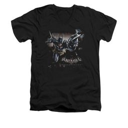 Arkham Knight Shirt Slim Fit V-Neck Grapple Gun Logo Black T-Shirt Arkham Knight Shirt Slim Fit V-Neck Grapple Gun Logo Black T-Shirt