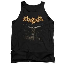 Arkham Knight Shirt Tank Top Flaming Logo Black Tanktop