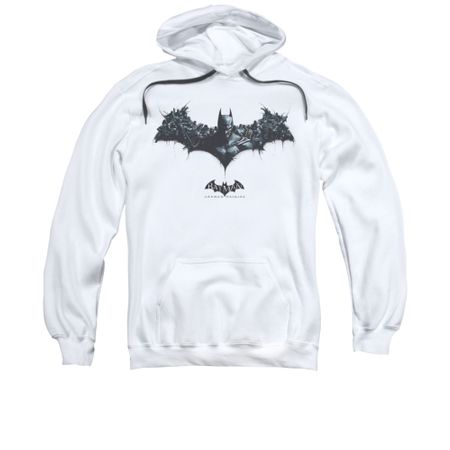 Arkham Origins Hoodie Logo Of Enemies White Sweatshirt Hoody