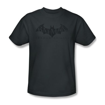 Arkham Origins Shirt Distressed Logo Charcoal T-Shirt