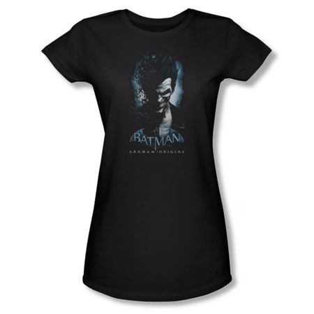 Arkham Origins Shirt Juniors Joker Black T-Shirt