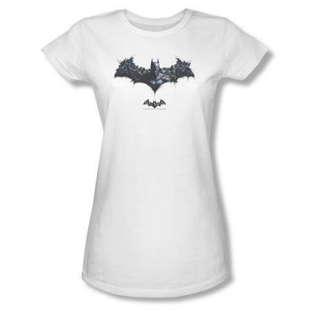 Arkham Origins Shirt Juniors Logo Of Enemies White T-Shirt