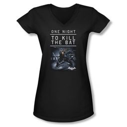Arkham Origins Shirt Juniors V Neck Kill The Bat Black T-Shirt Arkham Origins Shirt Juniors V Neck Kill The Bat Black T-Shirt