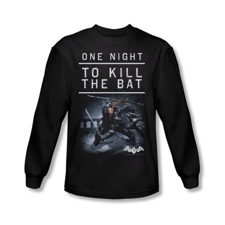 Arkham Origins Shirt Kill The Bat Long Sleeve Black Tee T-Shirt
