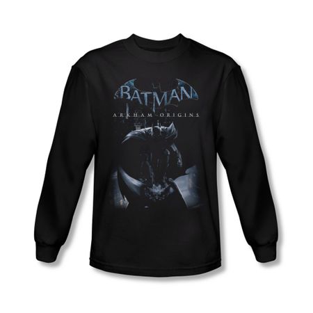 Arkham Origins Shirt Perched Long Sleeve Black Tee T-Shirt