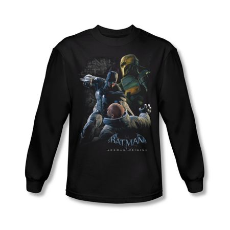 Arkham Origins Shirt Punch Long Sleeve Black Tee T-Shirt