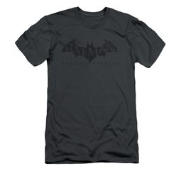 Arkham Origins Shirt Slim Fit Distressed Logo Charcoal T-Shirt