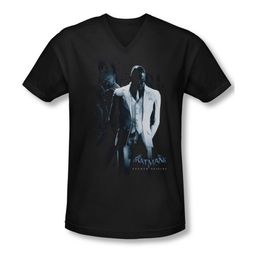 Arkham Origins Shirt Slim Fit V-Neck Black Mask Black T-Shirt Arkham Origins Shirt Slim Fit V-Neck Black Mask Black T-Shirt