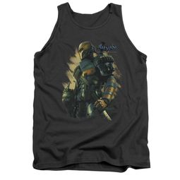 Arkham Origins Shirt Tank Top Deathstroke Charcoal Tanktop