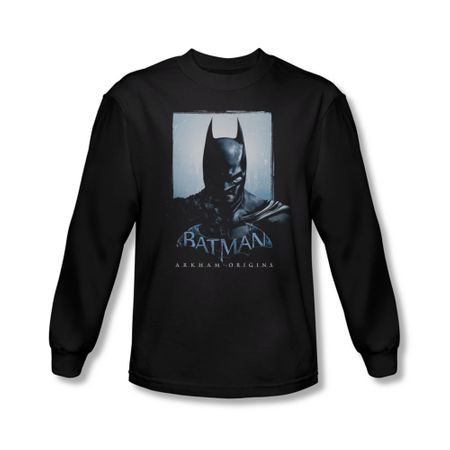 Arkham Origins Shirt Two Sides Long Sleeve Black Tee T-Shirt