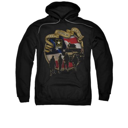 Army Hoodie Duty Black Sweatshirt Military Hoody