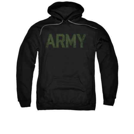 Army Hoodie Green Logo Black Military Sweatshirt Hoody