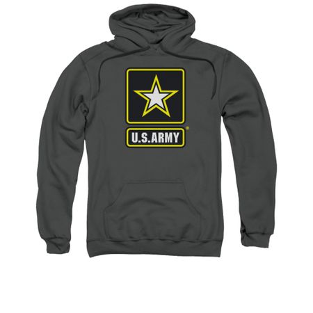 Army Hoodie Logo Charcoal Sweatshirt Hoody