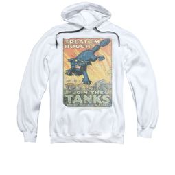 Army Hoodie Treat Em' Rough White Sweatshirt Hoody