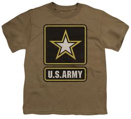 Army Kids Shirt Big Logo Safari Green T-Shirt