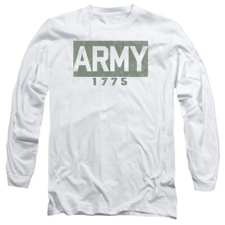 Army Long Sleeve Shirt 1775 White Tee T-Shirt