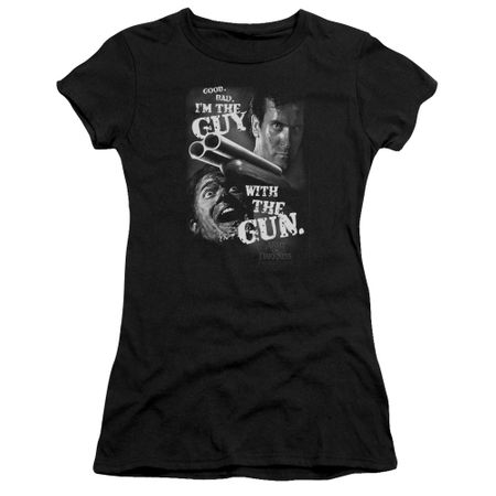 Army Of Darkness Juniors Shirt Guy With The Gun Black T-Shirt