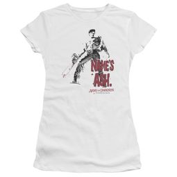 Army Of Darkness Juniors Shirt Name's Ash White T-Shirt