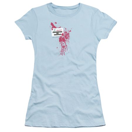 Army Of Darkness Juniors Shirt S Mart Name Tag Light Blue T-Shirt