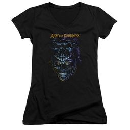 Army Of Darkness Juniors V Neck Shirt Evil Ash Black T-Shirt Army Of Darkness Juniors V Neck Shirt Evil Ash Black T-Shirt