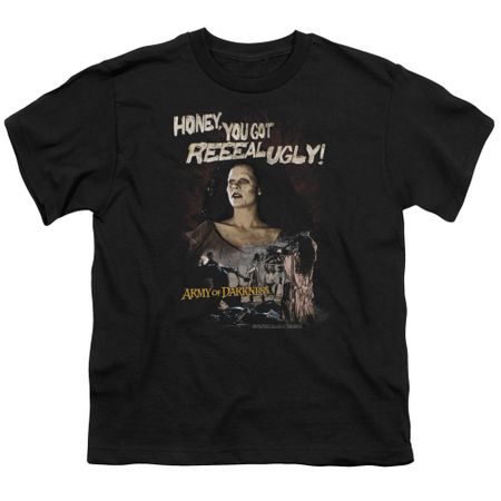 Army Of Darkness Kids Shirt Reeeal Ugly! Black T-Shirt