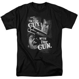Army Of Darkness Shirt Guy With The Gun Black T-Shirt Army Of Darkness Shirt Guy With The Gun Black T-Shirt