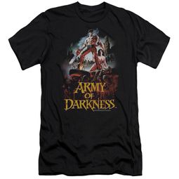Army Of Darkness Slim Fit Shirt Bloody Poster Black T-Shirt Army Of Darkness Slim Fit Shirt Bloody Poster Black T-Shirt