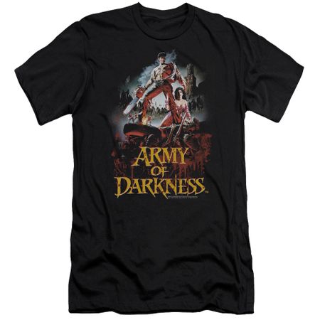 Army Of Darkness Slim Fit Shirt Bloody Poster Black T-Shirt