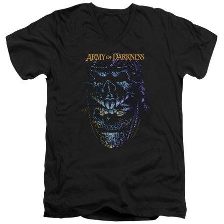 Army Of Darkness Slim Fit V-Neck Shirt Evil Ash Black T-Shirt