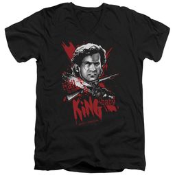 Army Of Darkness Slim Fit V-Neck Shirt Hail To The King Black T-Shirt Army Of Darkness Slim Fit V-Neck Shirt Hail To The King Black T-Shirt