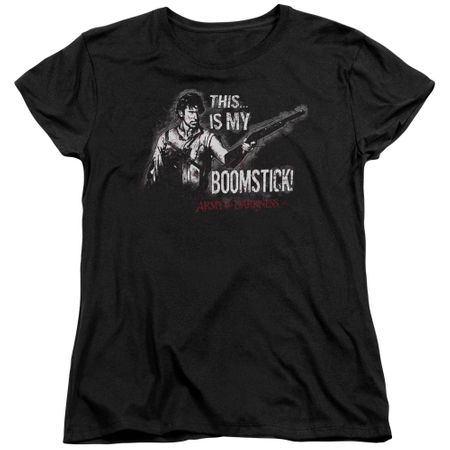 Army Of Darkness Womens Shirt Boomstick Black T-Shirt