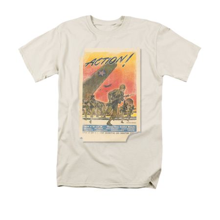 Army Shirt Action Poster Cream T-Shirt
