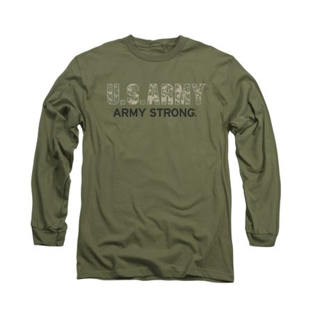 Army Shirt Camo Army Strong Long Sleeve Olive Tee T-Shirt
