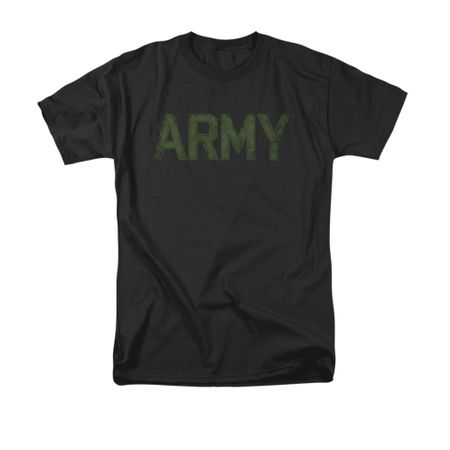 Army Shirt Green Logo Black T-Shirt