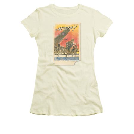Army Shirt Juniors Action Poster Cream T-Shirt