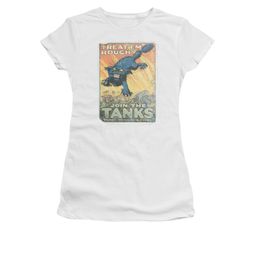 Army Shirt Juniors Treat Em' Rough White T-Shirt