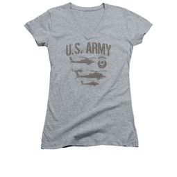 Army Shirt Juniors V Neck Airborne Athletic Heather T-Shirt Army Shirt Juniors V Neck Airborne Athletic Heather T-Shirt