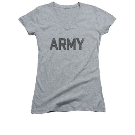 Army Shirt Juniors V Neck PT Gear Athletic Heather T-Shirt