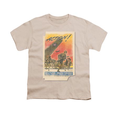 Army Shirt Kids Action Poster Cream T-Shirt