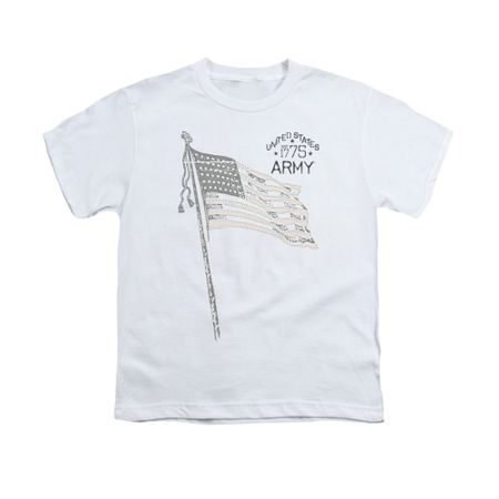 Army Shirt Kids Flag White T-Shirt