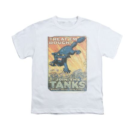 Army Shirt Kids Treat Em' Rough White T-Shirt