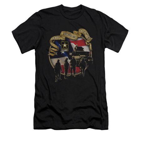 Army Shirt Slim Fit Duty Black T-Shirt