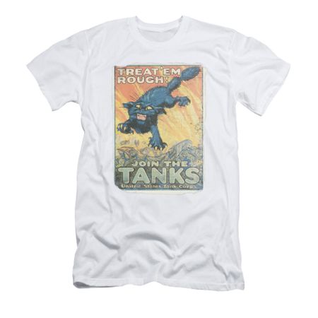 Army Shirt Slim Fit Treat Em' Rough White T-Shirt