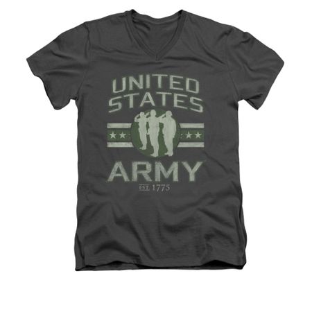 Army Shirt Slim Fit V-Neck U.S. Army Charcoal T-Shirt